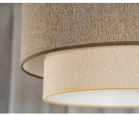 Duolla- Luster na lanku BOHO ECO RECYCLING 1xE27/15W/230V pr. 45 cm hnedá/krémová