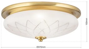 Orion DL 7-791/37 - Stropné svietidlo PORTO 2xE27/40W/230V pr. 37 cm zlatá