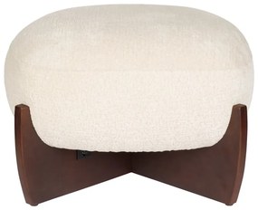 Béžová podnožka z textílie buklé Emilius – Dutchbone