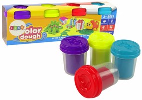 Lean Toys Sada 4 farebných pohárov s plastelínou