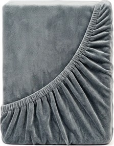4Home Prestieradlo mikroflanel tmavosivá, 180 x 200 cm