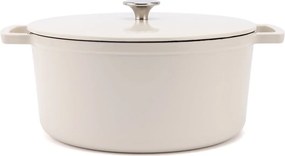 Elmich Smaltovaný liatinový hrniec Ember 28 cm krémovo biely