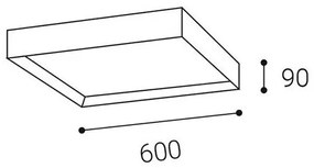 LED2 - LED Stropné svietidlo MILO LED/60W/230V 3000/4000K