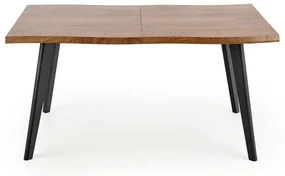 Jedálenský stôl Dickson 120 cm, prírodné drevo / čierna