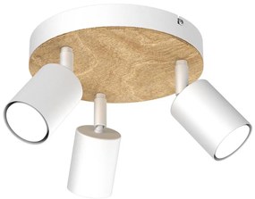 Bodové svietidlo TULON 3xGU10/8W/230V biela/dub
