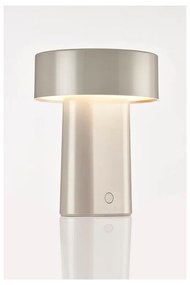 Sivobéžová plastová LED stolová lampa (výška 18 cm) Oblong – Zone