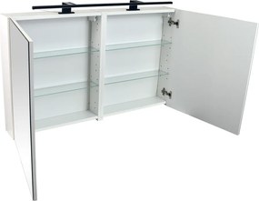 Comodo Zrkadlová skrinka Montana 100 ZS LED-B s osvetlením Any LED 80 B, čierna
