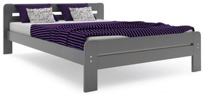 Široká posteľ DALLASO 120x200cm GRAFIT