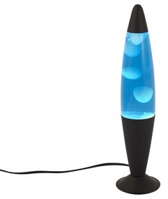 Lávová lampa modrá s bielym voskom vrátane LED - Molten Lava
