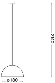 Ideal Lux - Luster na lanku FOLK 1xE27/60W/230V pr. 18 cm hnedá