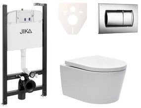 Cenovo zvýhodnený závesný WC set Jika do ľahkých stien / predstenová montáž + WC SAT Brevis SIKOJSW2
