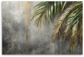 Gario Obraz na plátne Palmy na betónovom pozadí Rozmery: 100 x 70 cm