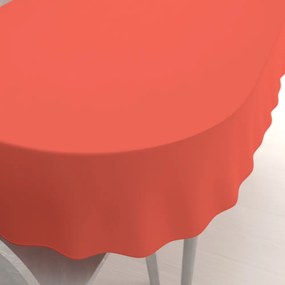 Biante Dekoračný oválny obrus Rongo RG-037 Koralový 140x220 cm