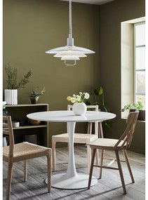 Biele závesné svietidlo Markslöjd Kikrenes, ø 48 cm