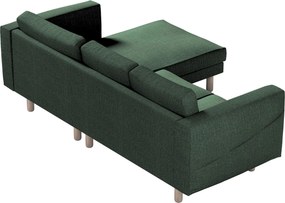 Poťah na sedačku Norsborg s ležadlom - 3 os. farba produktu zelená látka zapletaná