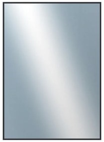 DANTIK - Zrkadlo v rámu, rozmer s rámom 50x70 cm z lišty Hliník čierna (7001021)