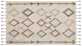 Bavlnený koberec 140 x 200 cm béžový CORUM Beliani