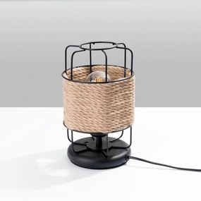 Stolná lampa Gizur, 1x šnúra/čierne drôtené tienidlo