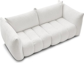 Biela pohovka z textílie buklé 234 cm Azra – Bobochic Paris