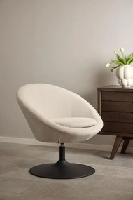 Otočné designové křeslo Center béžové/černé