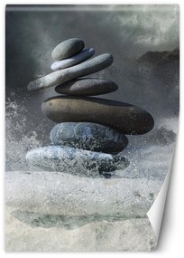 Fototapeta, Kameny Mořské zenové lázně - 200x280 cm