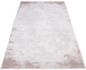 Koberec BUTIK 380 krémový / hnedý