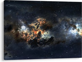 Obraz - Vesmír s hmlovinou (70x50 cm)