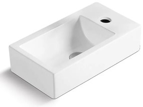 Erga India, keramické umývadlo na zavesenie/dosku 500x245x130 mm, biela lesklá, ERG-V03-YT-011-WH