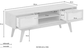 TV stolík v dekore duba v prírodnej farbe 128x47 cm Bridget – Støraa