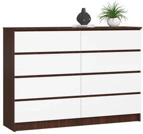 Komoda K140 8SZ CLP wenge / biela