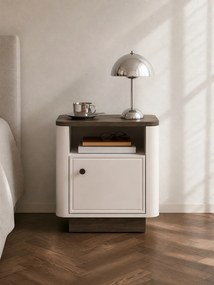 Nočný stolík Amberto 50 cm - kašmírová / dub windmill tmavý