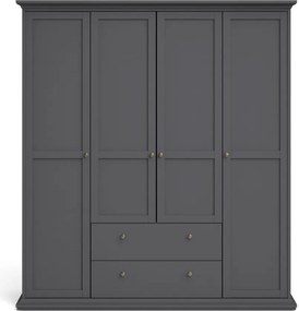 Šatní skříň Provine IV tmavě šedá