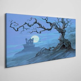 Obraz canvas Abstrakcie zámku mesiac