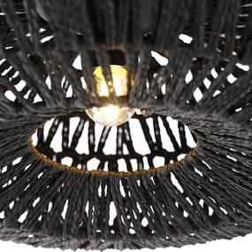 Retro stropné svietidlo čierne 50 cm - Lina