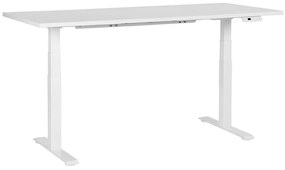 Elektricky nastaviteľný písací stôl 180 x 80 cm biely DESTINES Beliani