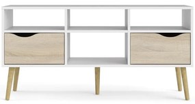 Biely TV stolík Tvilum Oslo, 117 x 57 cm