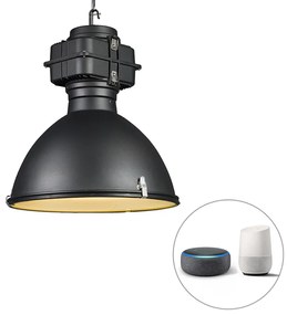 Inteligentné priemyselné závesné svietidlo čierne 53 cm vrátane A60 Wifi - Sicko