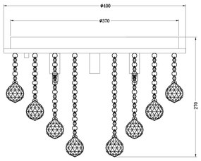 Zuma Line RLX92711-5GC - Stropné svietidlo RANGEL 5xG9/42W/230V zlatá