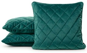 Dekorstudio Dekoračná obliečka na vankúš VELVET27 v tmavotyrkysovej farbe