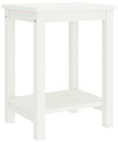 vidaXL Nočný stolík biely 35x30x47 cm borovicový masív