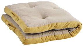 MADAM STOLTZ Prešívaný matrac Taupe/Mustard 60 × 100 cm