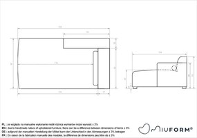 Béžový modul pohovky (ľavý roh) Flex Felix – Miuform
