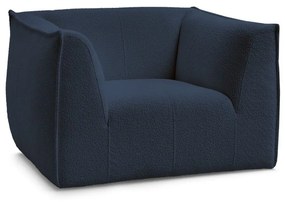 Tmavomodré kreslo z textílie buklé Giorgia – Bobochic Paris