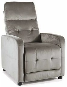 Polohovacie kreslo Lennox Velvet, sivá