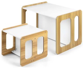 Detský stôl Stella 3v1 naturálny so stoličkou