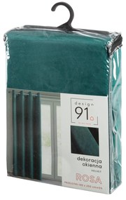 ZATEMŇOVACÍ ZÁVES NA KRÚŽKOCH ROSA 140X250 CM TMAVOTYRKYSOVÁ