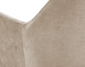 Otočná jedálenská stolička Patti, béžová látka