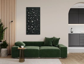 drevko Drevený obraz Kávové zrná Rozmer obrazu: 44,5 x 22,5 cm, Farba dekorácie: Čierna