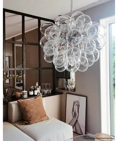 ByRydens 4200440-7002 - Luster na lanku GROSS 8xG9/4W/230V číra