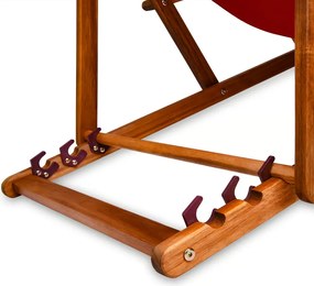 Záhradné lehátko SIENA, 94x60x94cm, červená Casaria